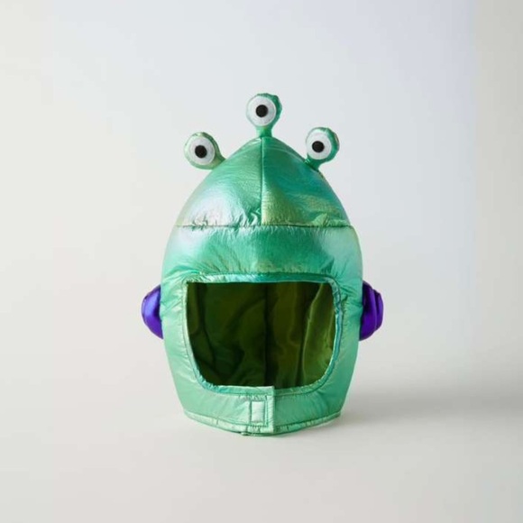 NWT Zara Kids Iridescent Holographic Alien Costume Headpiece - Picture 1 of 6
